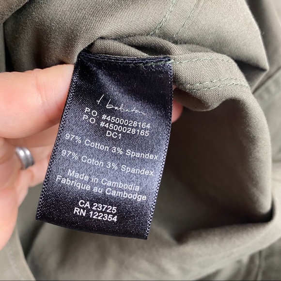 Aritzia T. Babaton Jacket Coat Detachable Hood Green Lightweight Size Small - Picture 7 of 7